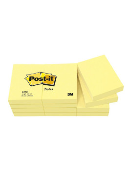 Notes POST-IT 38 x 51 mm - Jaune - Le lot de 12 blocs