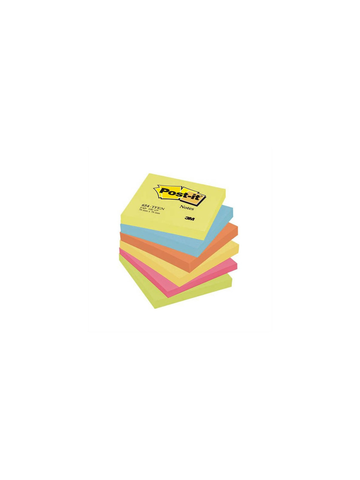 Notes POST-IT Energie 76 x 76 mm - Coloris assortis - Le lot de 6 blocs
