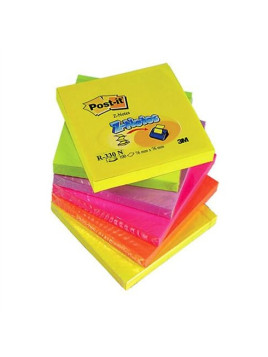 Notes POST-IT Super Sticky - Coloris assortis - Le lot de 6 blocs de 90 feuilles