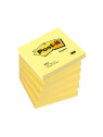 Notes POST-IT 76 x 76 mm - Jaune - Le lot de 6 blocs