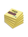 Notes POST-IT Super Sticky 76 x 76 mm - Jaune - Le lot de 6 blocs