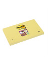 Notes POST-IT Super Sticky 76 x 127 mm - Jaune - Le lot de 6 blocs