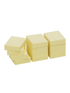 Notes à coller 38 x 51 mm - Jaune pastel - Le lot de 12 blocs