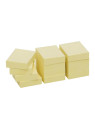 Notes à coller 38 x 51 mm - Jaune pastel - Le lot de 12 blocs