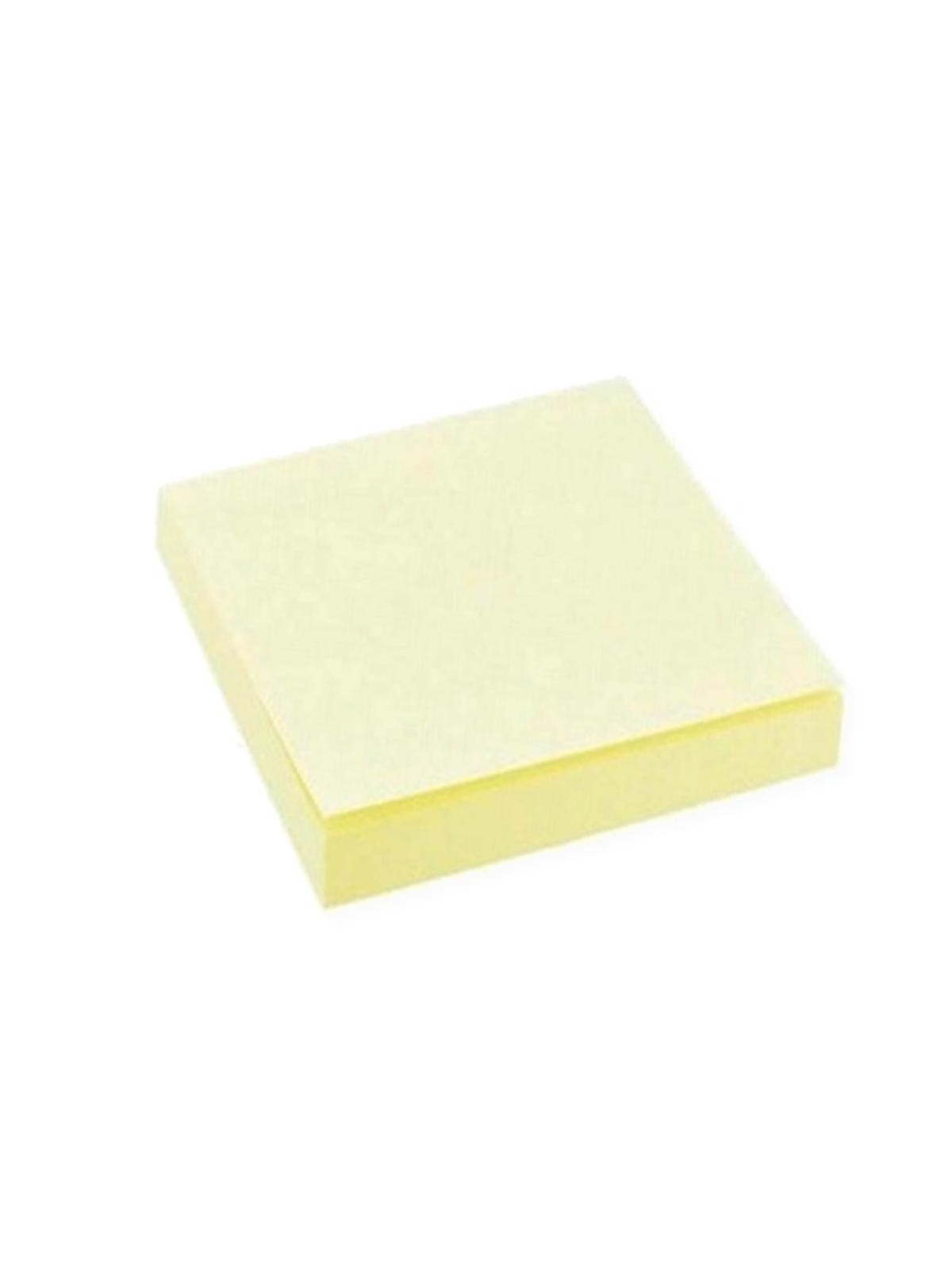 Notes à coller 76 x 76 mm - Jaune pastel - Le lot de 6 blocs
