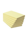 Notes à coller 76 x 127 mm - Jaune pastel - Le lot de 6 blocs