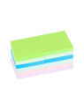 Notes à coller 76 x 76 mm - Coloris pastel assortis - Le lot de 6 blocs