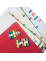 Distributeur de marque-pages Post-it étroits 11,9 x 43,2 mm - Le lot de 4 blocs - Coloris pastel assortis