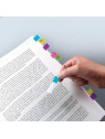 Distributeur de marque-pages Post-it étroits 11,9 x 43,2 mm - Le lot de 4 blocs - Coloris pastel assortis