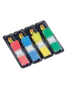 Distributeur de marque-pages Post-it étroits 11,9 x 43,2 mm - Le lot de 4 blocs - Coloris classiques assortis