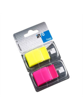Distributeur de marque pages 25 x 43 mm - Coloris assortis - Le lot de 2 blocs