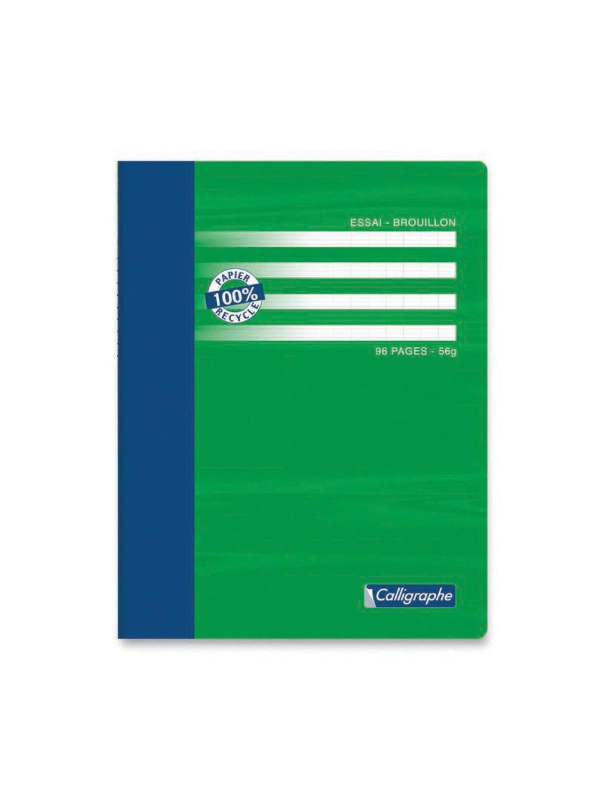 Cahier de brouillon piqûre A5 Calligraphe ECORESPONSABLE 17 x 22 cm 96 pages ligné & margé - Le lot de 5