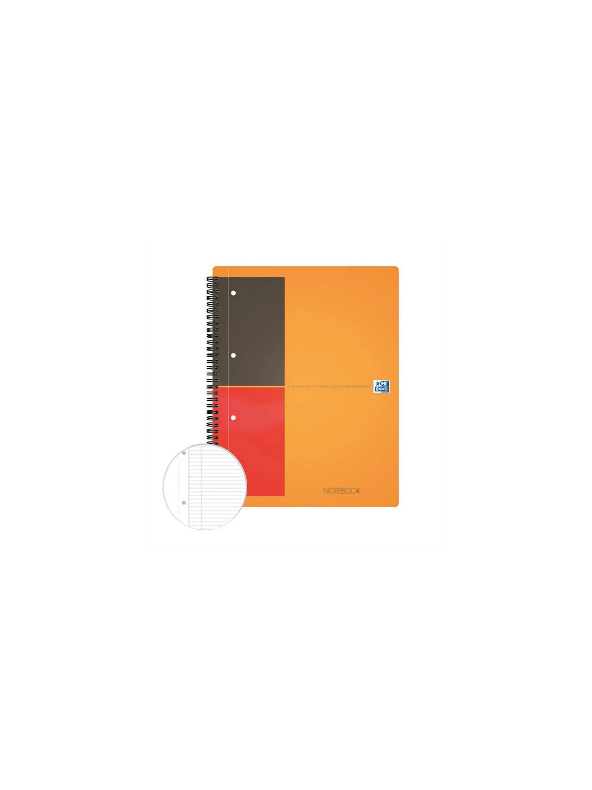 Notebook A4+ OXFORD perforé - Ligné & margé - Le lot de 2 blocs
