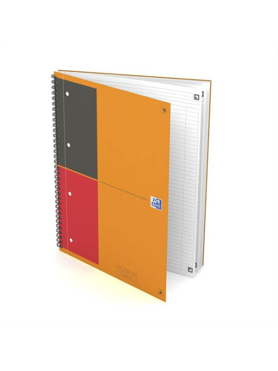 Notebook A4+ OXFORD perforé - Ligné & margé - Le lot de 2 blocs