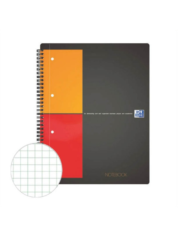 Notebook A4+ OXFORD perforé - petits carreaux - Le lot de 2 blocs