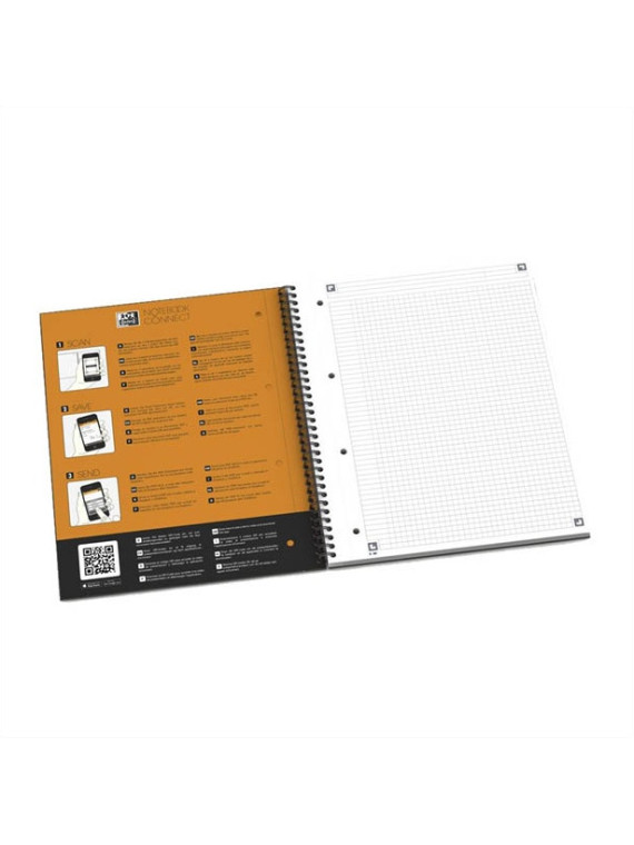 Notebook A4+ OXFORD perforé - petits carreaux - Le lot de 2 blocs