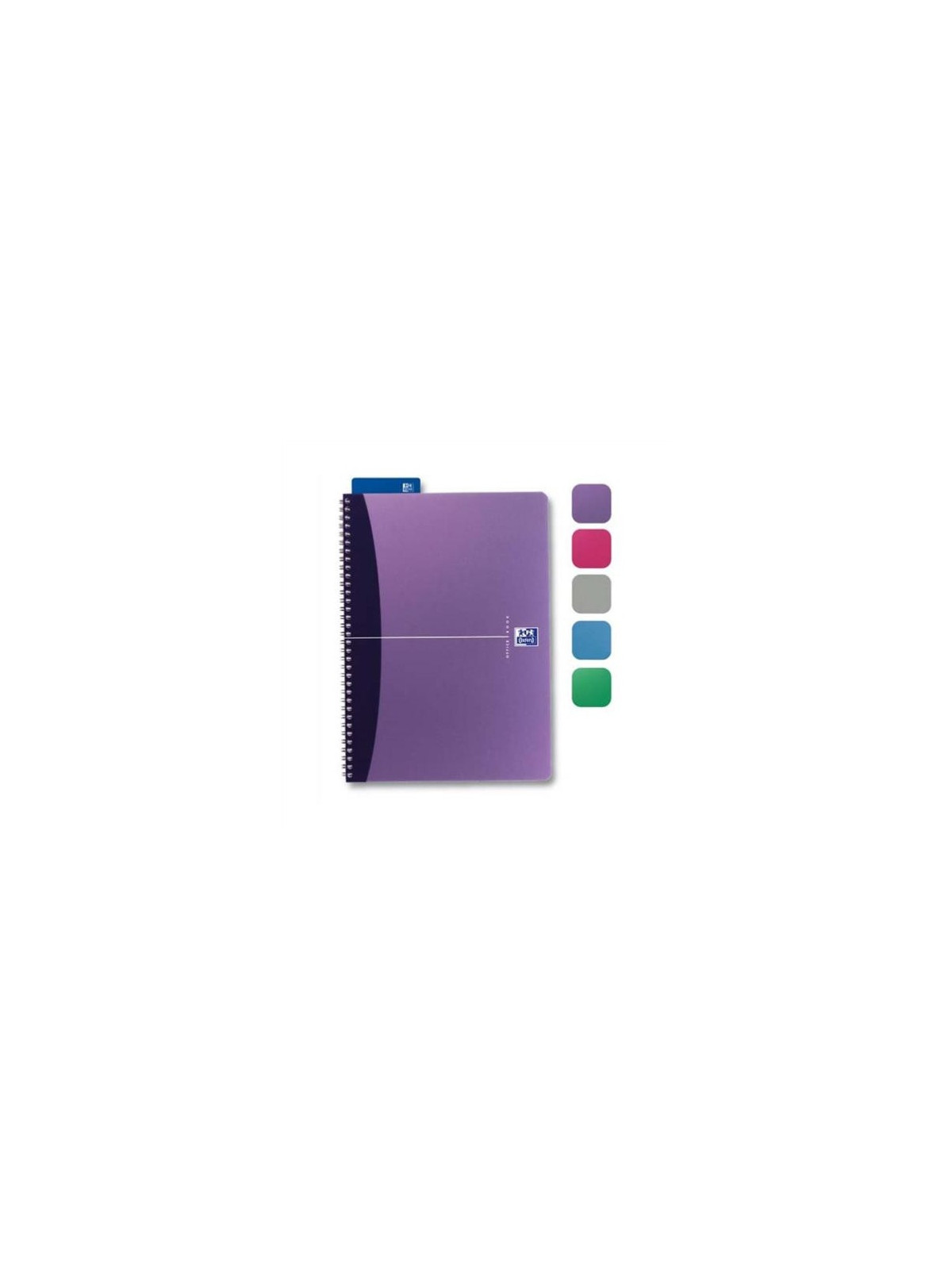 Cahier spiralé Oxford Essential ­ 17,6 x 25 cm ­ 180 pages ­ 5x5 couverture carte souple assortie 5 coloris