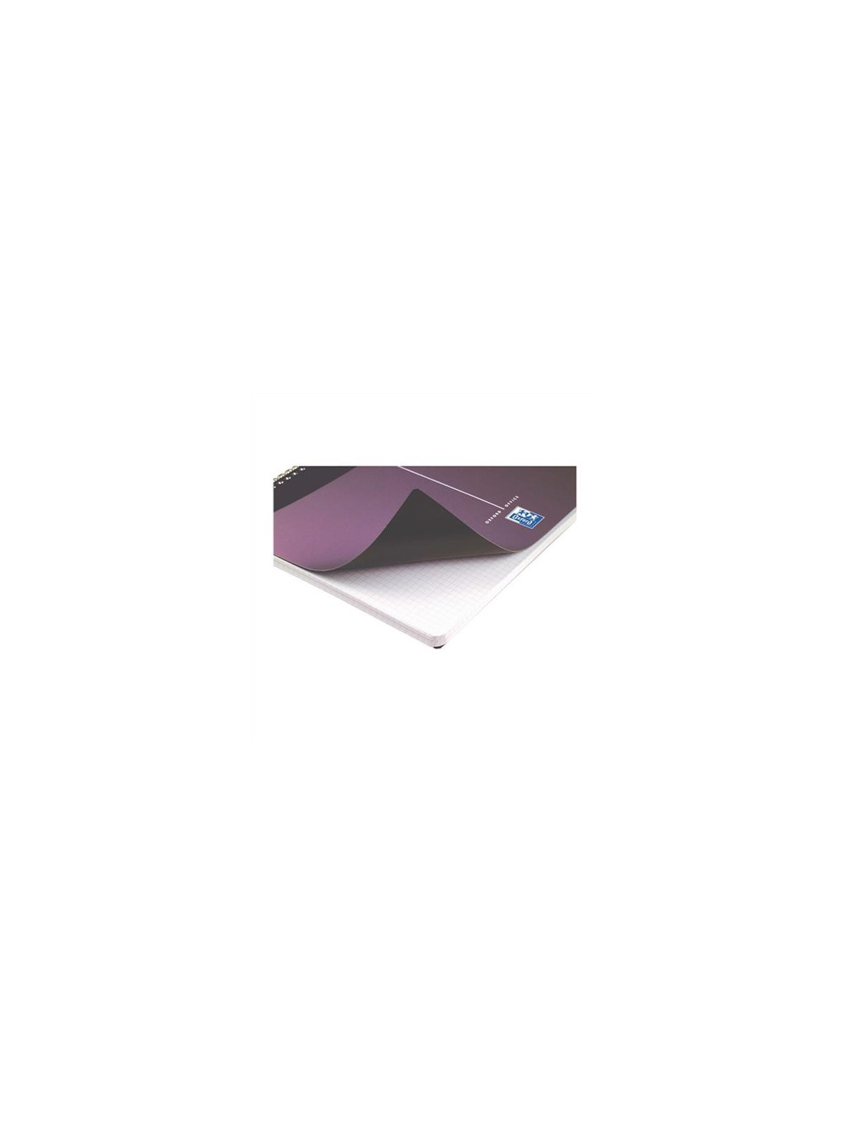 Cahier spiralé Oxford Essential ­ 17,6 x 25 cm ­ 180 pages ­ 5x5 couverture carte souple assortie 5 coloris