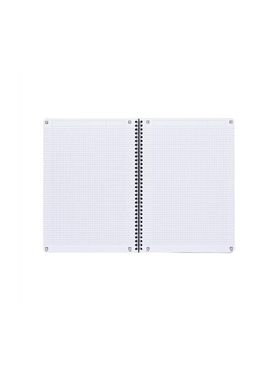 Cahier spirale OXFORD Essentials A4 - 21 x 29,7 cm - 100 pages - Quadrillé 5x5 - Lot de 2 cahiers