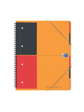 Cahier trieur Organiserbook OXFORD A4+ perforé & quadrillé 5x5 - 160 pages - Le lot de 2