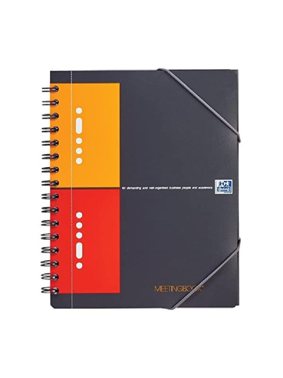 Cahier Meetingbook OXFORD A5+ perforé & quadrillé 5x5 - 160 pages - Le lot de 2