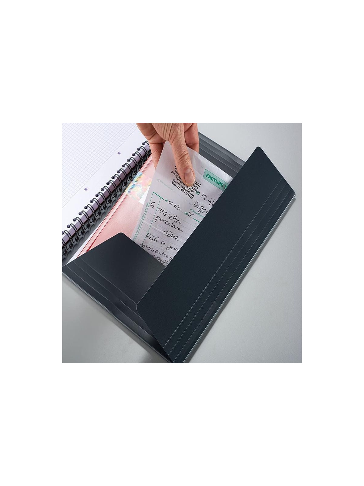 Cahier Meetingbook OXFORD A5+ perforé & quadrillé 5x5 - 160 pages - Le lot de 2