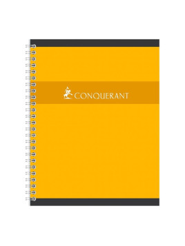 Cahier Conquérant A5 - 17x22 cm - Spirale 100p - Quadrillé 5x5 - Le lot de 5