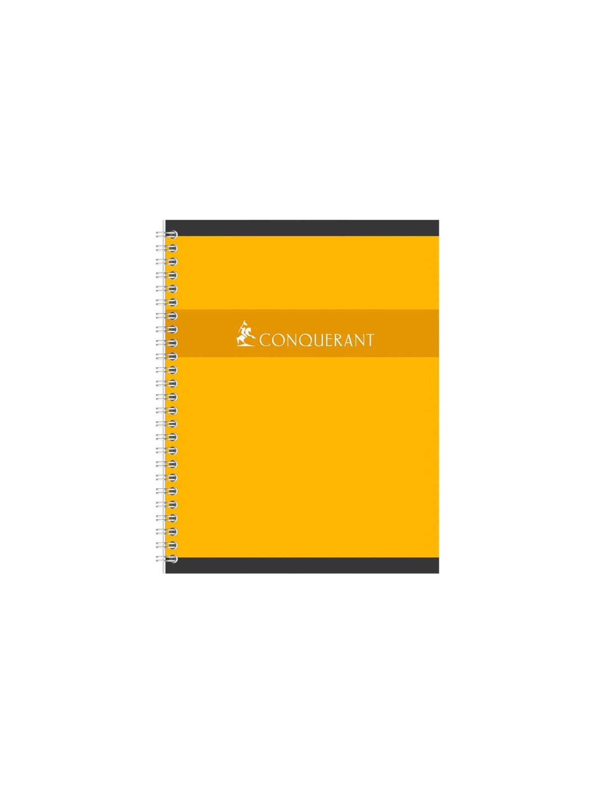 Cahier Conquérant A5 - 17x22 cm - Spirale 100p - Quadrillé 5x5 - Le lot de 5