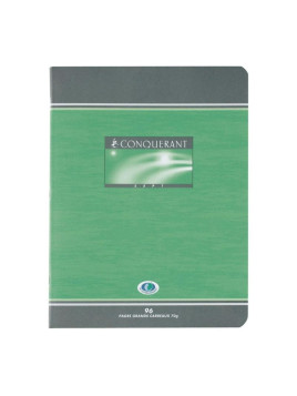 Cahier Conquérant piqûre A4 21 x 29,7 cm 96 pages ligné et margé - Le lot de 5