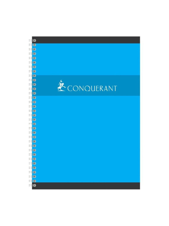 Cahier Conquérant A4 - 21x29.7 cm - Spirale 100p - Ligné & margé - Le lot de 5