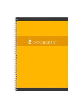 Cahier Conquérant A4 - 21x29.7 cm - Spirale 180p - Quadrillé 5x5 - Le lot de 5