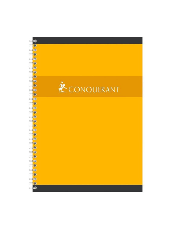 Cahier Conquérant A4 - 21x29.7 cm - Spirale 180p - Quadrillé 5x5 - Le lot de 5
