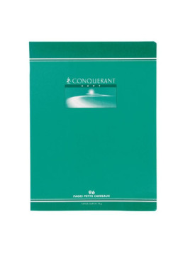 Cahier Conquérant A4+ - 24x32cm - Piqures 96p - Quadrillé 5x5 - Le lot de 5