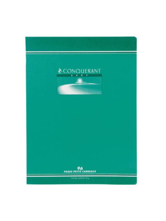 Cahier Conquérant A4+ - 24x32cm - Piqures 96p - Quadrillé 5x5 - Le lot de 5