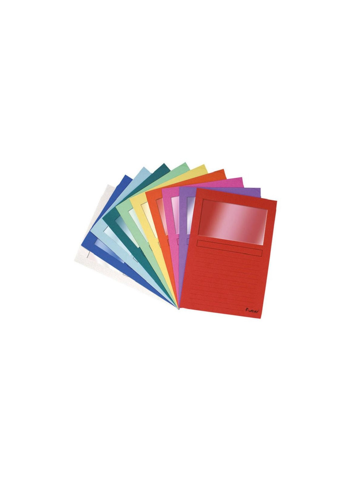 Chemises à fenêtre A4 120g - Lot de 10 - Assortiment