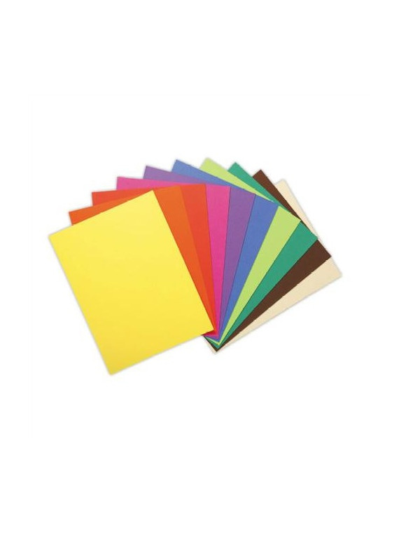 Chemises rigides Exacompta Flash recyclées 220g - Le lot de 100 - Coloris vifs assortis