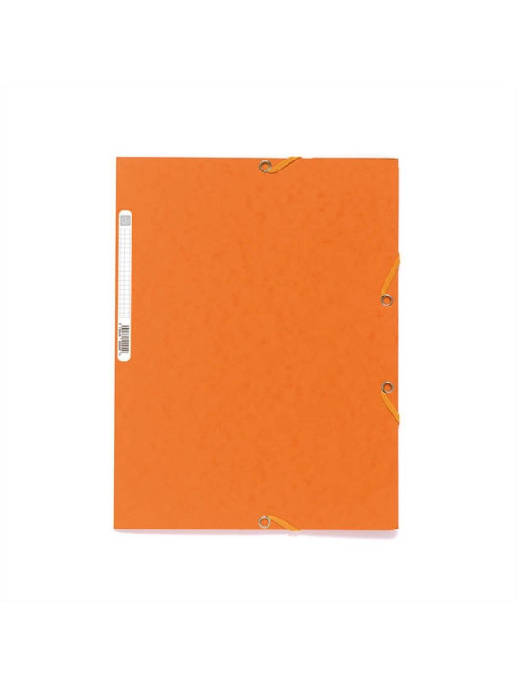 Chemises à élastiques 3 rabats A4 lustrée 390g - Couleurs classiques assorties - le lot de 10