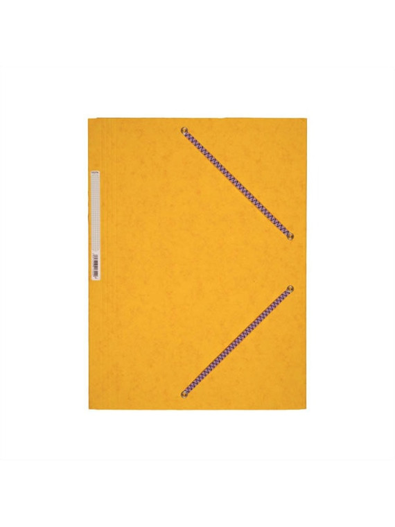 Chemises à élastiques 3 rabats A4 lustrée 390g - Couleurs classiques assorties - le lot de 10