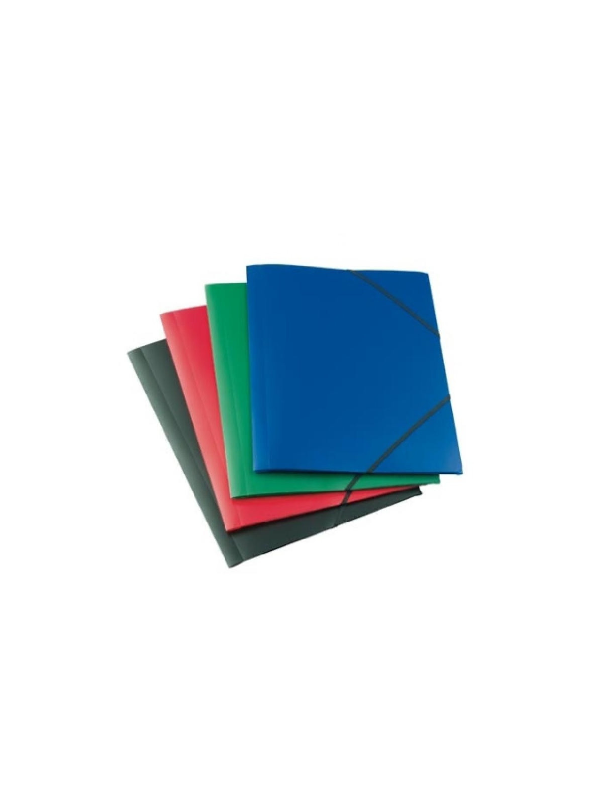 Chemise à élastiques 3 rabats A4 polypro - Coloris assortis - Le lot de 5