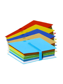 Chemise extensible à sangle velcro A4 - Le lot de 5 coloris assortis