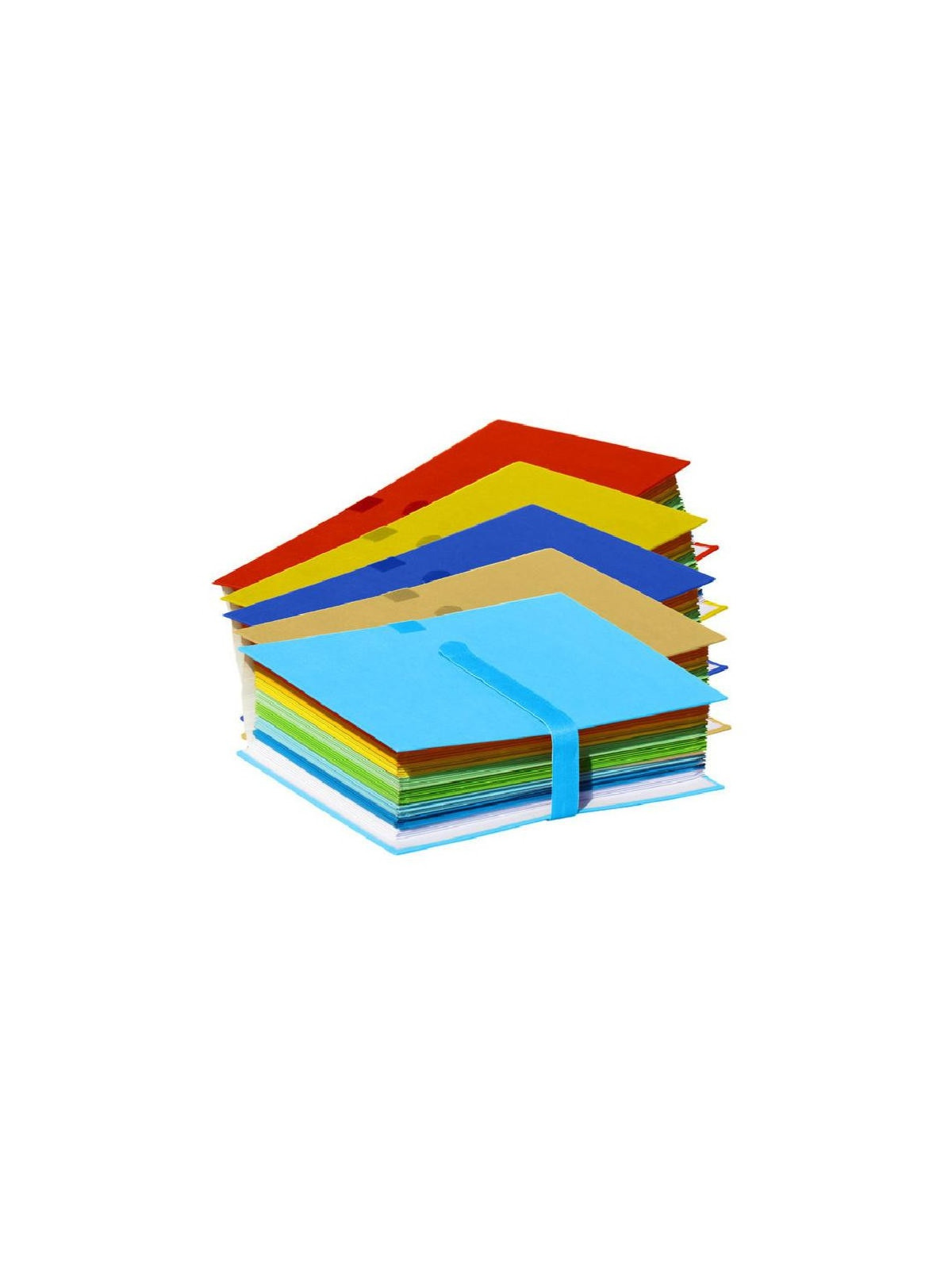 Chemise extensible à sangle velcro A4 - Le lot de 5 coloris assortis