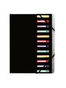 Trieur plastique A4 à elastique - 3 rabats avec pochette A4 - 12 compartiments - Noir