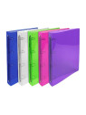 Classeur 4 anneaux souple polypro A4 - Dos 2 cm - Coloris assortis - Le lot de 2