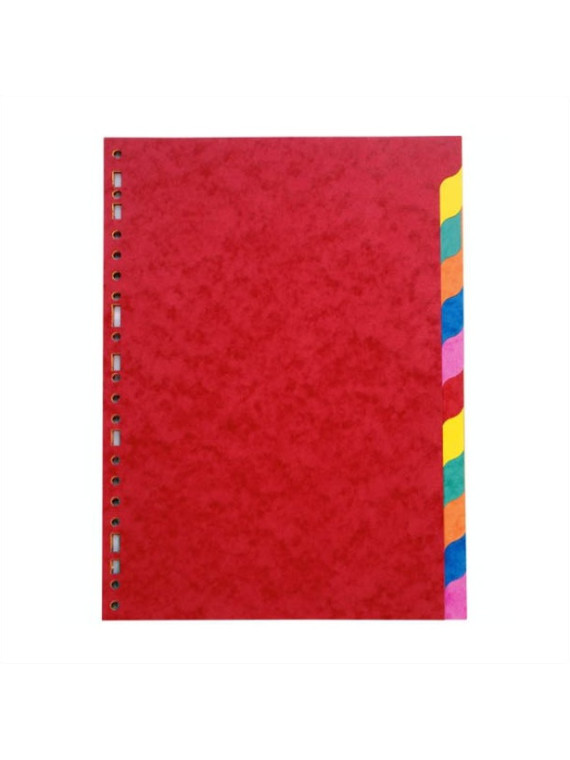 Intercalaires A4 12 touches - Carte lustrée 225g - Le lot de 2 jeux