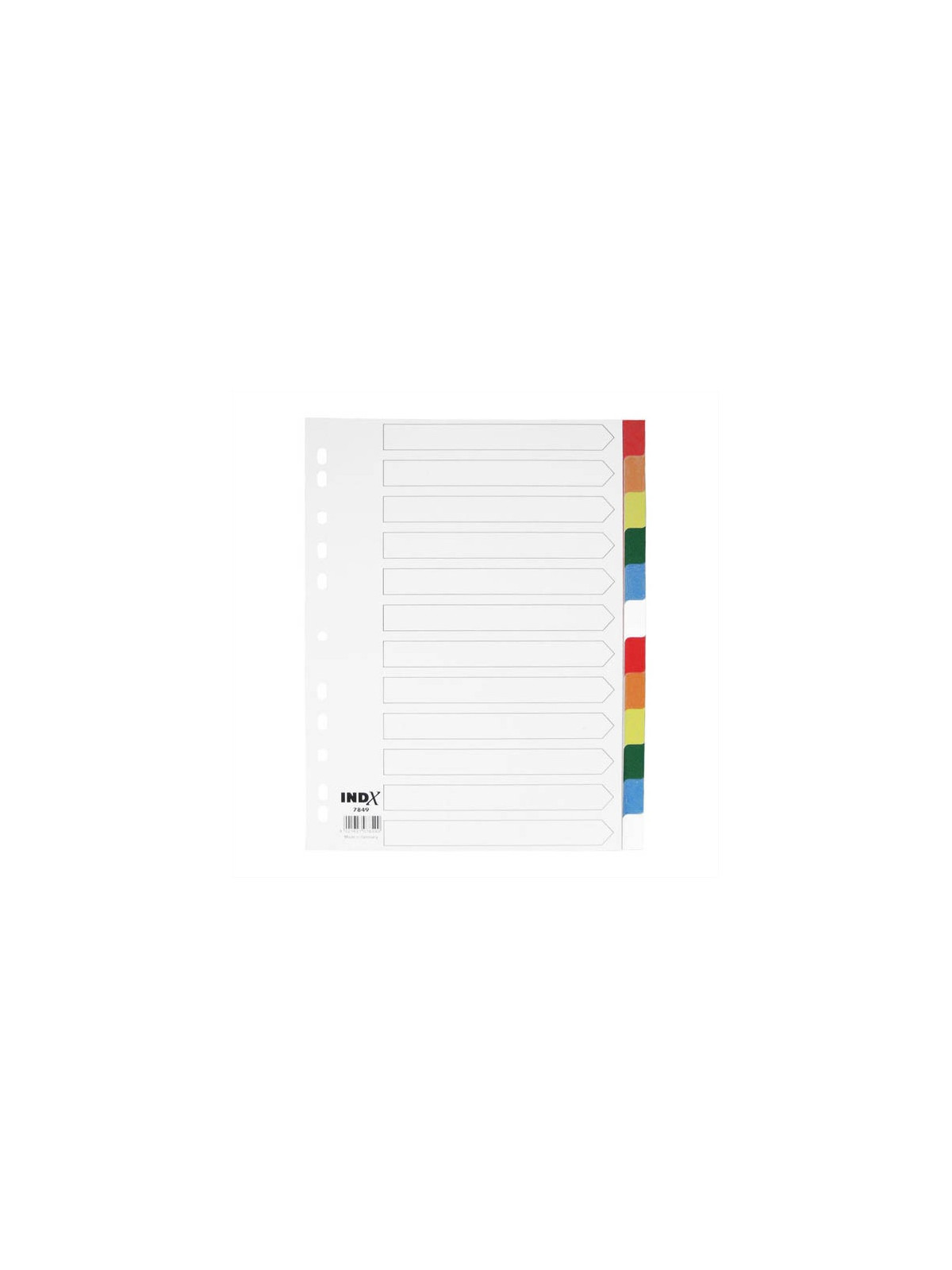 Intercalaires A4 12 touches polypro - Le lot de 2 jeux