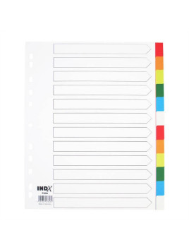Intercalaires A4+ 12 touches polypro - Le lot de 2 jeux