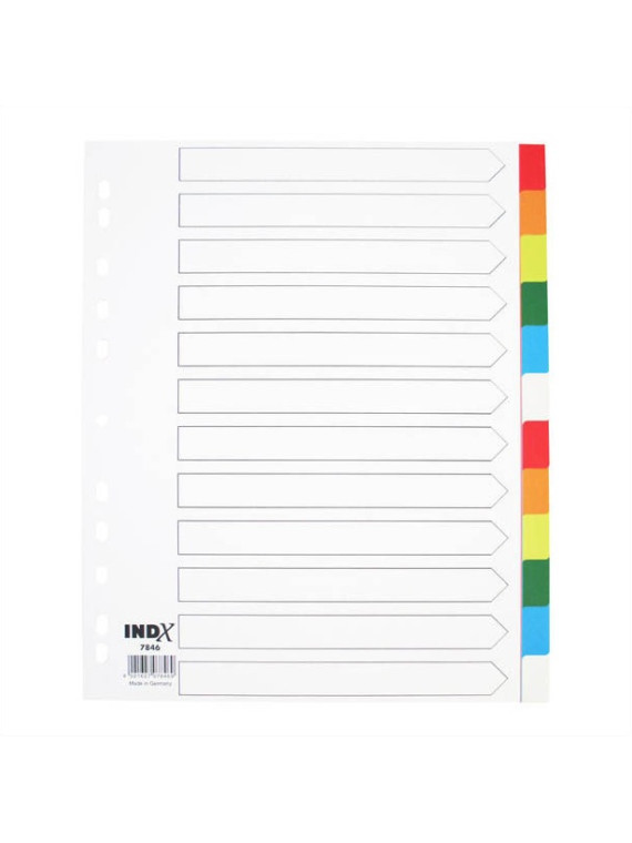 Intercalaires A4+ 12 touches polypro - Le lot de 2 jeux