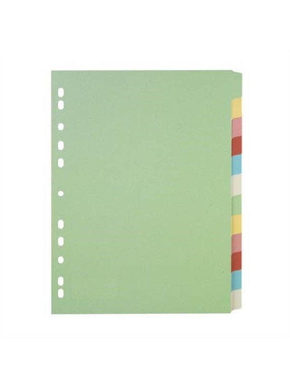 Intercalaires A4+ 12 touches - Carte recyclée 180g - Le lot de 2 jeux