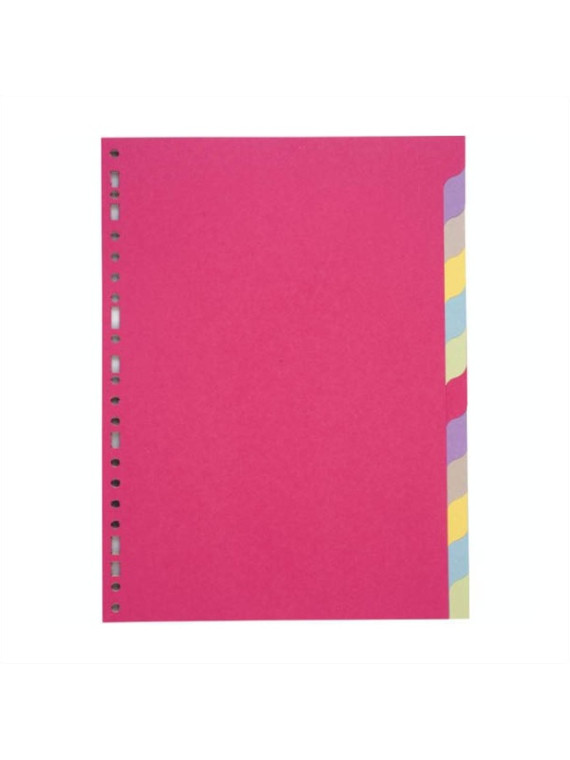 Intercalaires A4 12 touches - Carte recyclée 180g - Le lot de 2 jeux