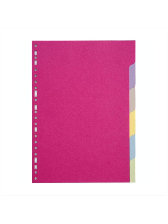 Intercalaires A4 6 touches - Carte recyclée 180g - Le lot de 2 jeux